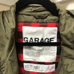 garage olive green windbreaker... brand new!